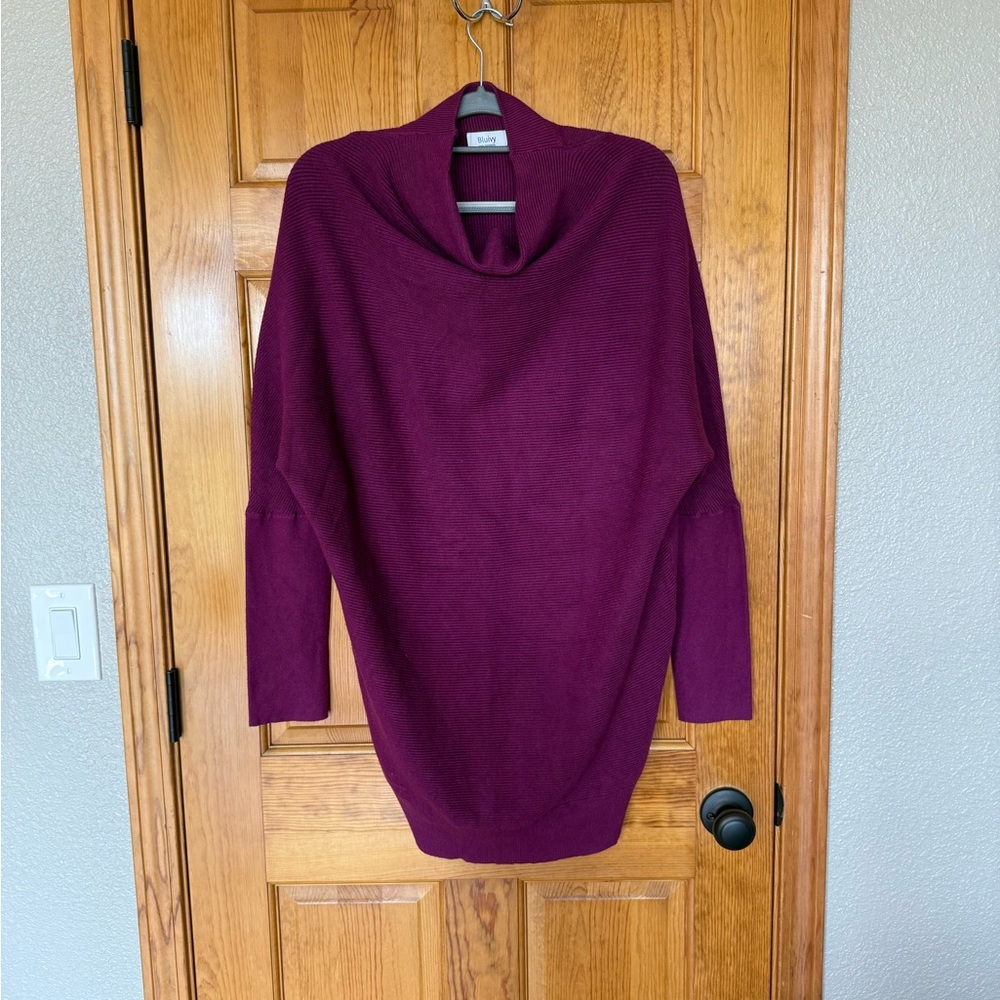Bluivy Rich Purple Cowl Neck Oversized Sweater  size M/L